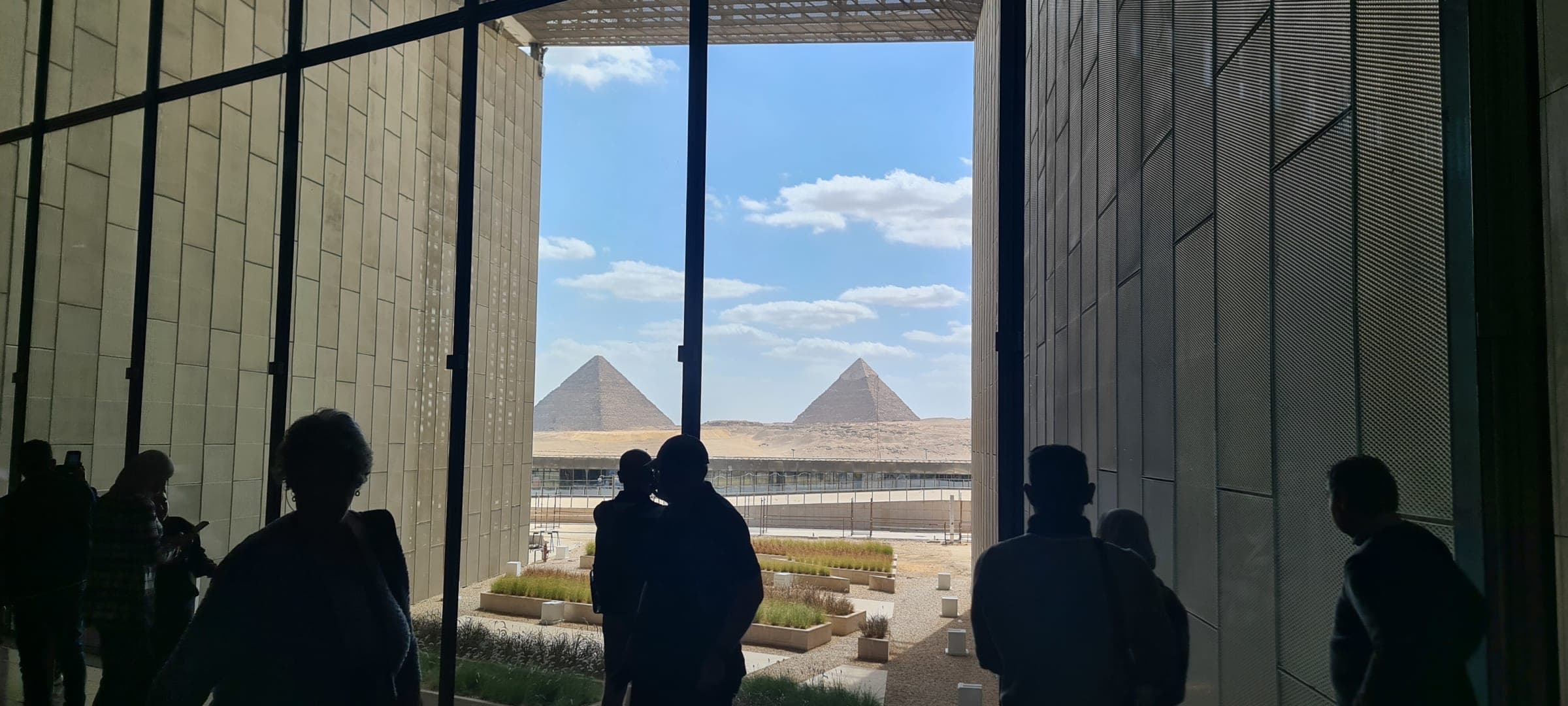 The Pyramids of Giza viewed from the Grand Egyptian Museum — the conference setting for ICA 2026.